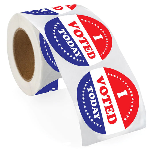 250 "I Voted Today Round Shaped Stickers -Express Your Patriotism with Premium Stickers Make America Great Again - Decals for Laptops & Water Bottle