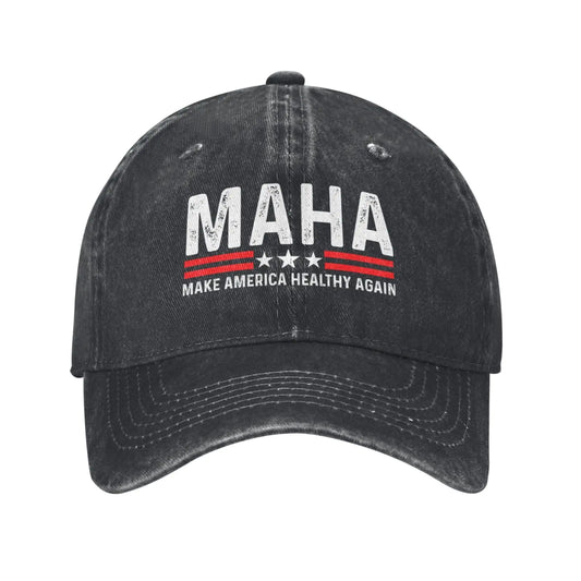 Zuriohalk Maha Make America Healthy Again Hat for Women Funny Dad Hats Funny Birthday Gifts for Women Black