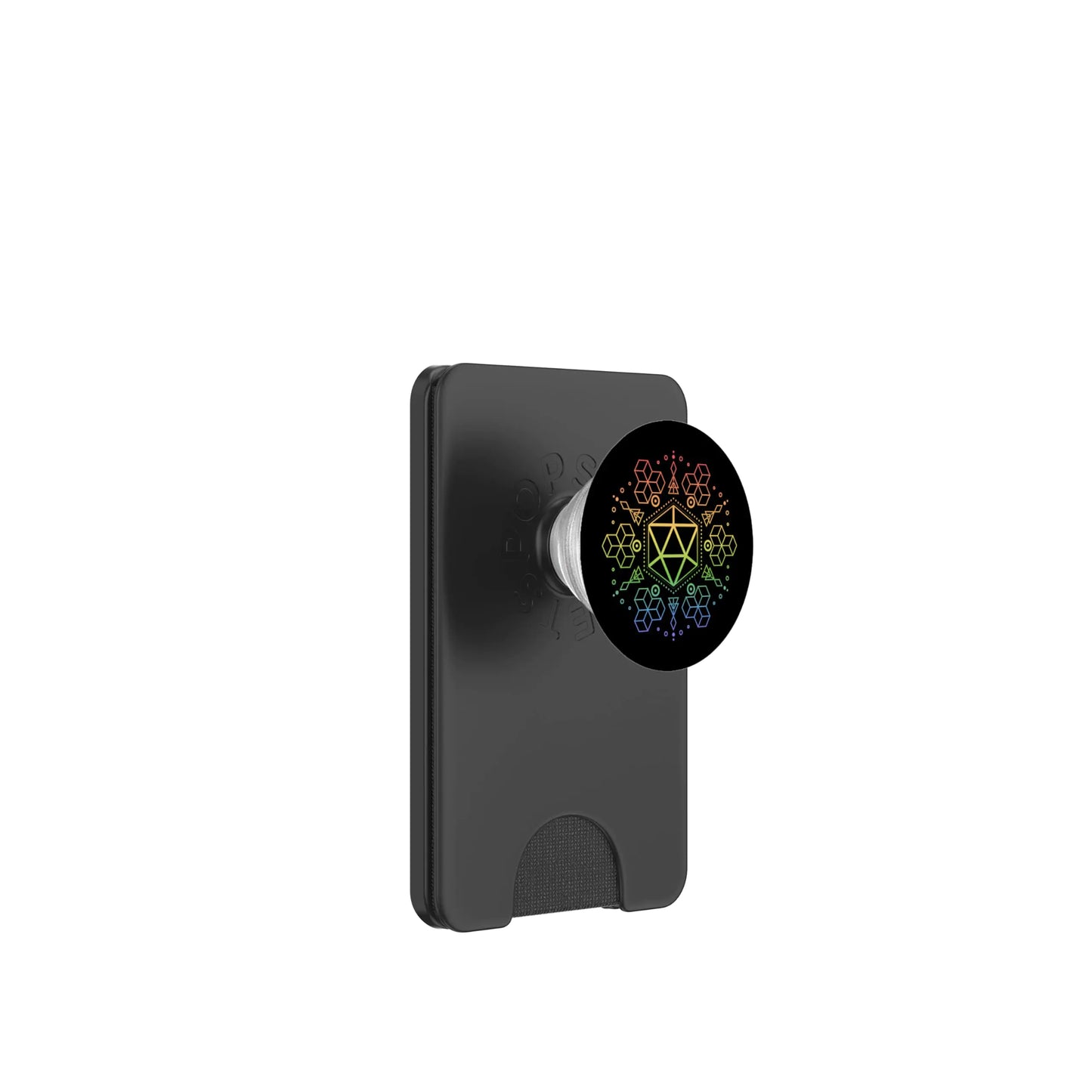 Nerdy Geometric Polyhedral 20 Sided Dice Set LGBT Pride PopSockets PopGrip: Swappable Grip for Phones & Tablets PopSockets PopWallet for MagSafe