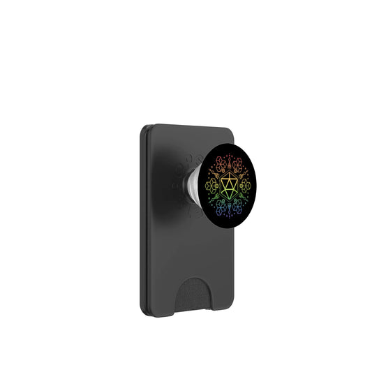 Nerdy Geometric Polyhedral 20 Sided Dice Set LGBT Pride PopSockets PopGrip: Swappable Grip for Phones & Tablets PopSockets PopWallet for MagSafe