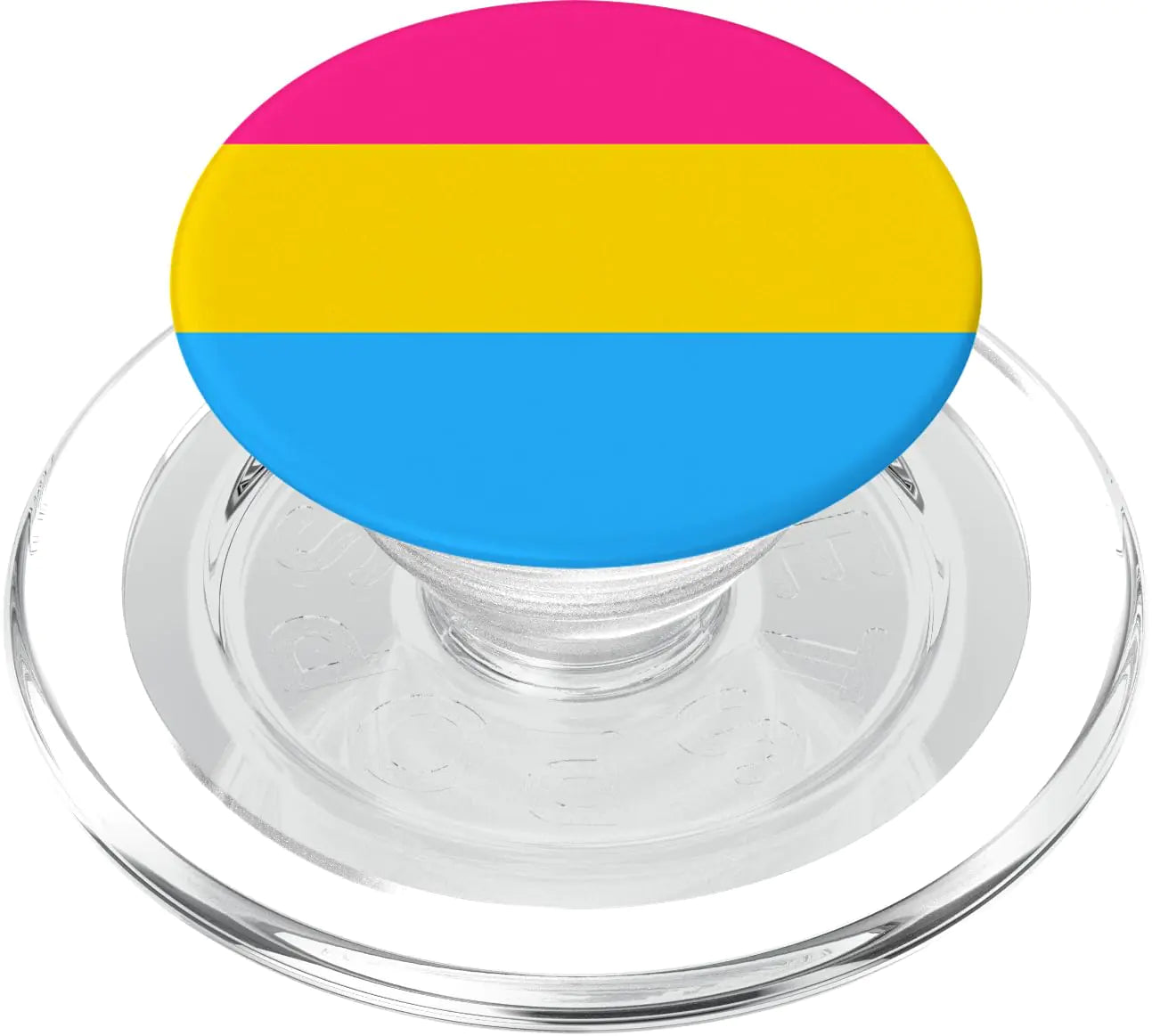 LGBT Pansexual Flag Colors PopSockets PopGrip: Swappable Grip for Phones & Tablets PopSockets PopGrip for MagSafe